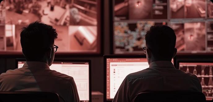 VProtect control centre operators verifying alerts