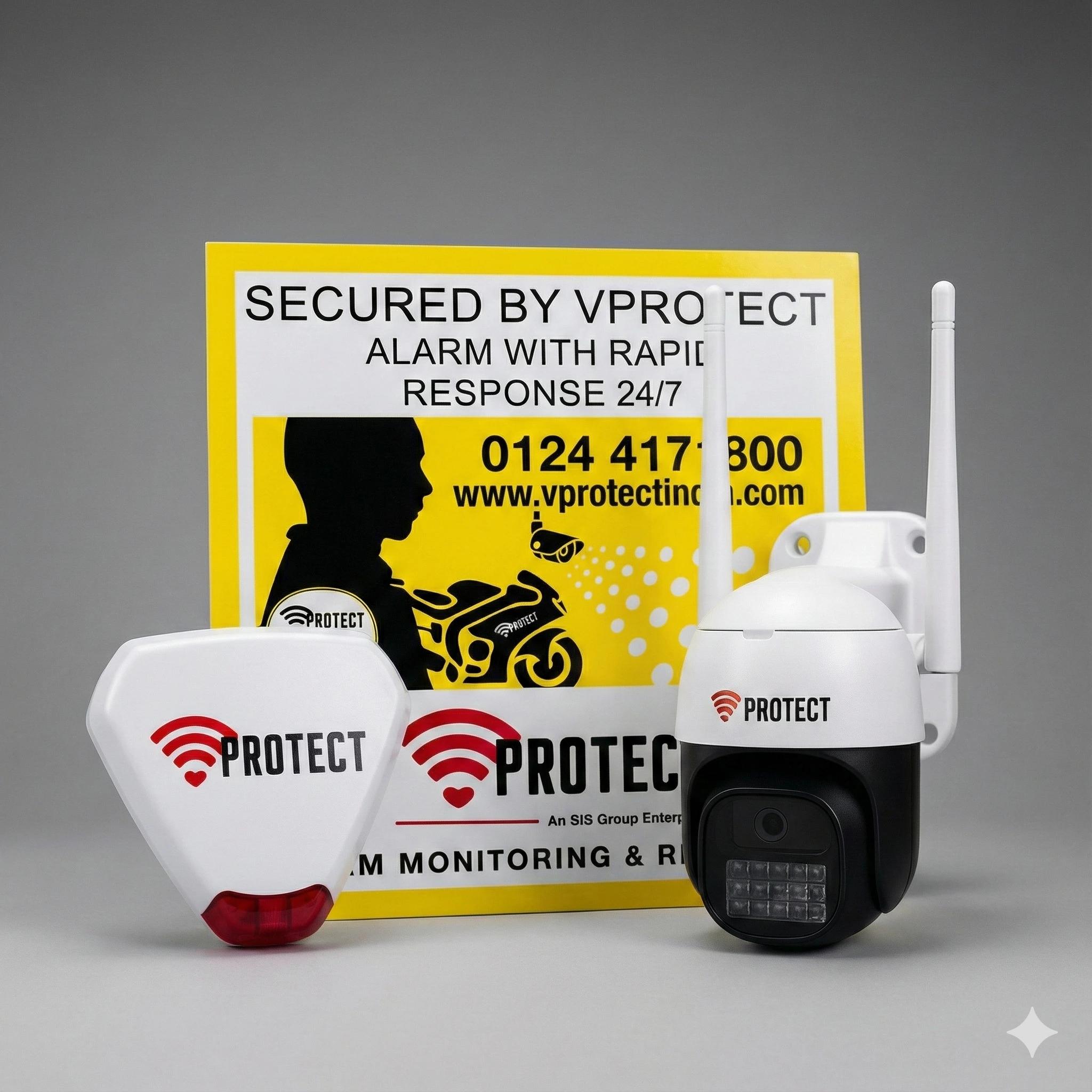 VProtect deterrence kit with AI camera and sensors